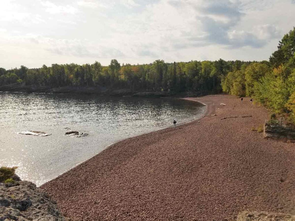 Beach covered in rocks